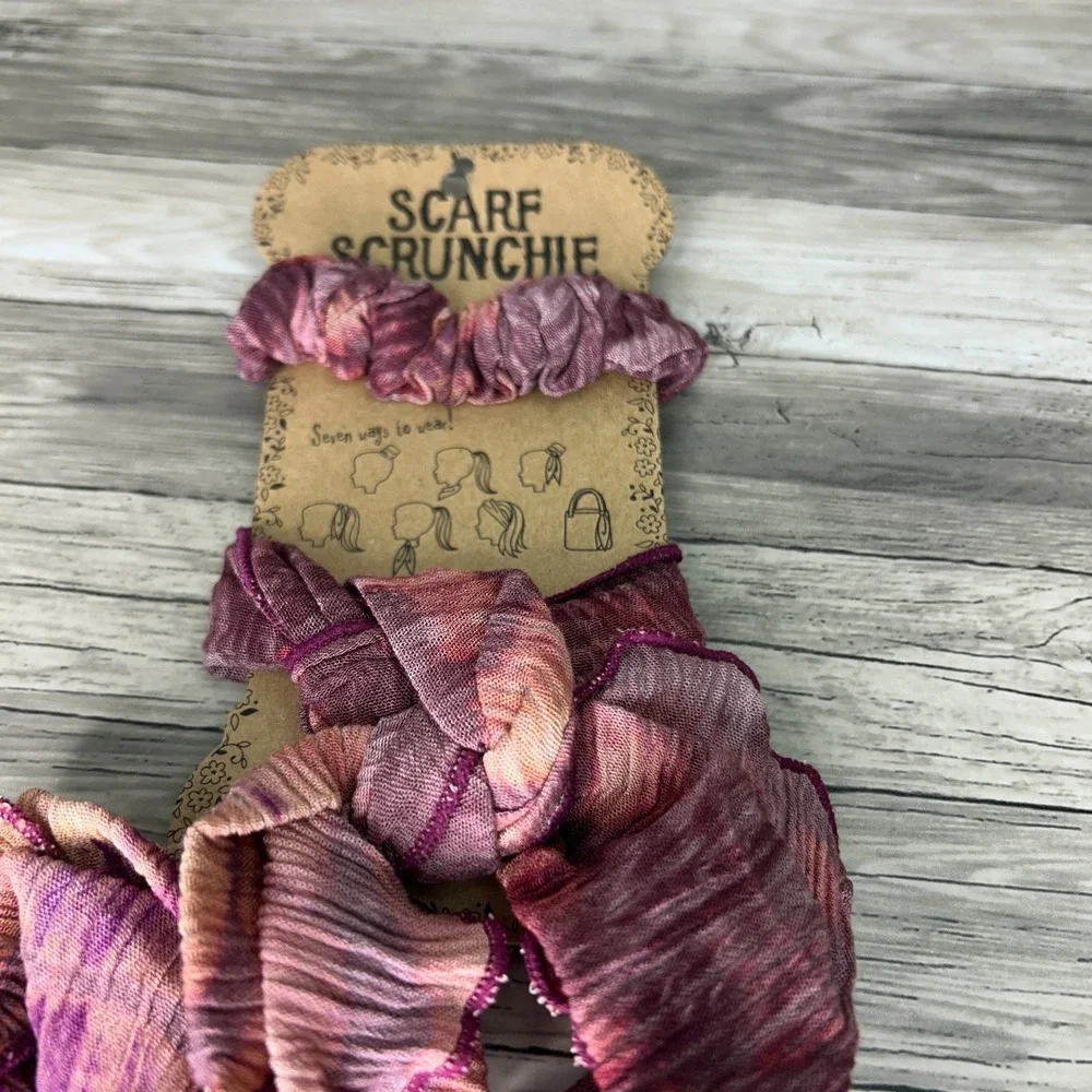 Natural Life Scrunchie Scarf Hair Tie Bandana 7 Ways to Wear‎ New Boho